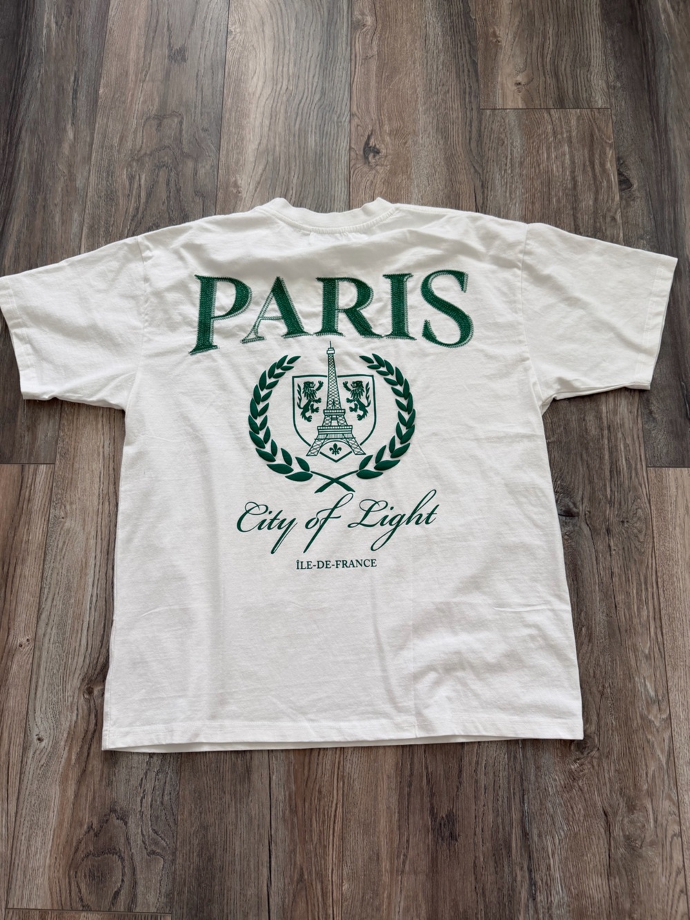 white crewneck t-shirt is from the streetwear and lifestyle brand JAQWIN men’s L - Picture 6 of 7